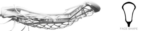 Gait Air 2 strung lacrosse head white mesh white strings main side view