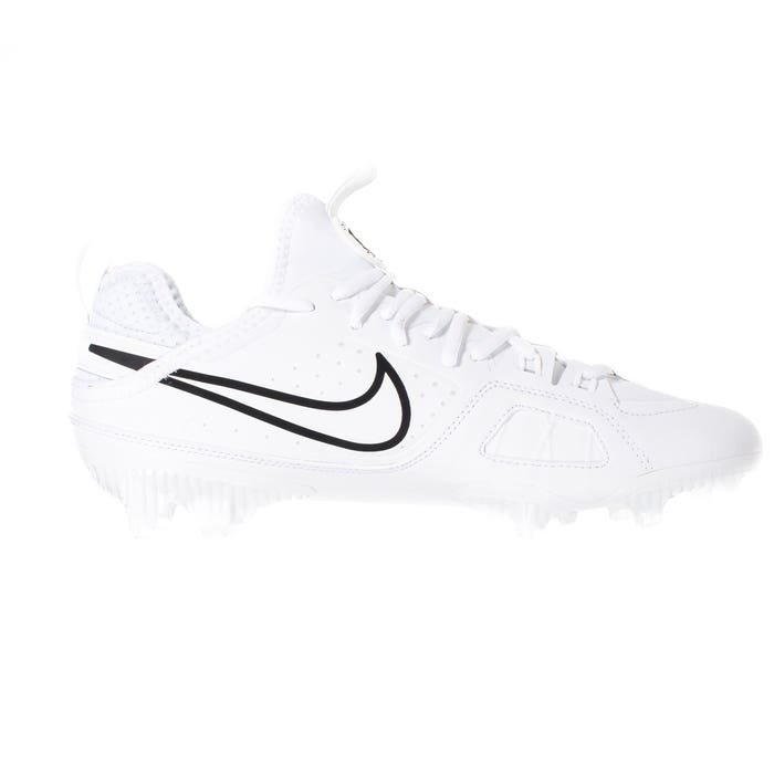 White/Black Nike Huarache Varsity 9 Lacrosse Cleat outside view