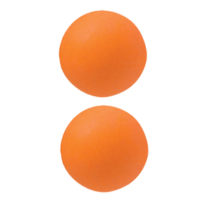 Mini Lacrosse balls in orange two pack