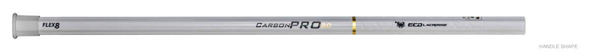 The ECD Carbon Pro 2.0 Lacrosse Shaft for attack and middies in white and black with power or speed options