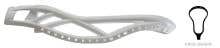 The Under Armour Command 2.0 Lacrosse Head in white side profile