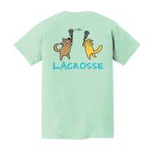 Cat Dog Girls Lacrosse Tee