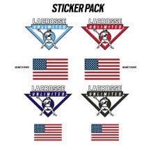 Lacrosse Unlimited Bumper sticker - 6 Pack