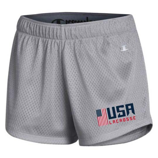 Champion USA Women's Lacrosse Shorts - Gray