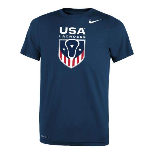 Nike USA Navy Lacrosse Tee