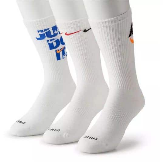 Men's Nike Everyday Plus Cushioned 3-Pack Crew Socks - Check