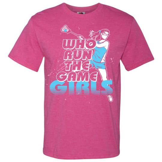 who run the game girls lacrosse tee