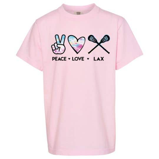 Peace Love Lax Girls Lacrosse Tee