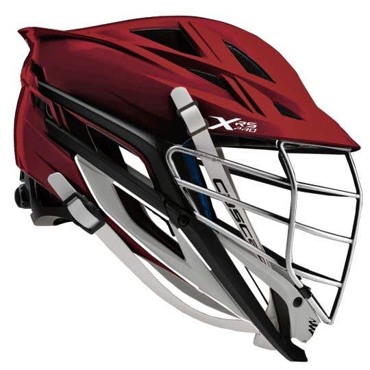 Cascade XRS Pro Rams Replica Lacrosse Helmet (Maroon Shell/Chrome Facemask)