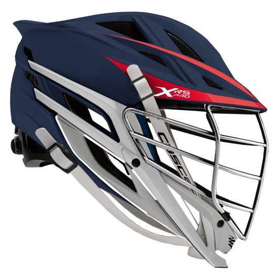 Cascade XRS Pro USA Lacrosse Helmet (Matte Navy Shell/Chrome Facemask)