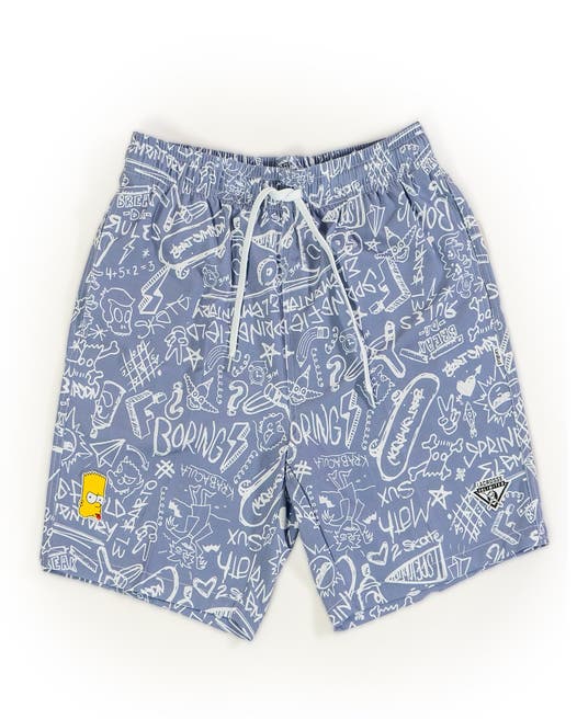 Simpsons Sketch Lacrosse Swim Dodge Shorts