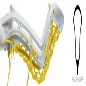 gait whip flex mesh strung womens lacrosse head yellow mesh white head