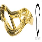 gold chrome optik 3.0 unstrung lacrosse head side view