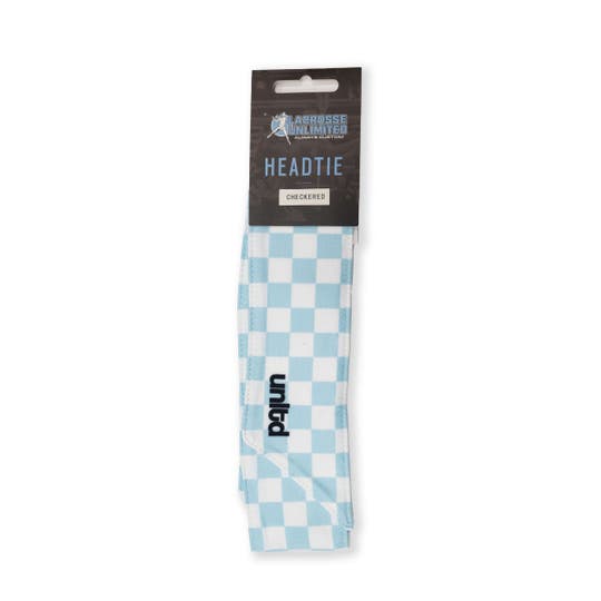 blue check lacrosse head tie