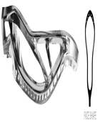 Nike L3 navy chrome dyed unstrung lacrosse head side view