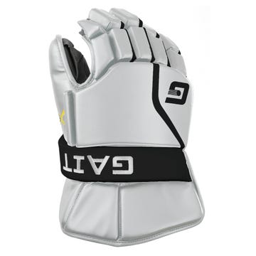 Gait Box Lacrosse Goalie Gloves - White Back