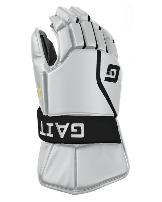 Gait Box Lacrosse Goalie Gloves - White Back