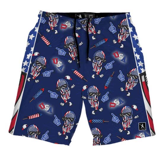 USA number one lacrosse short front view