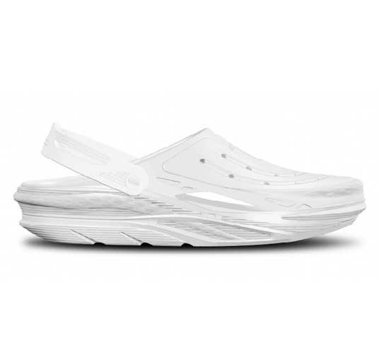 Off Grid White Croc Clog side view