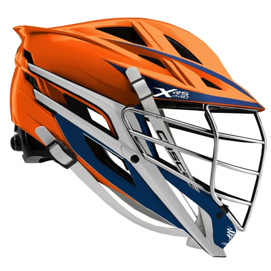 Cascade XRS Pro Nemo Lacrosse Helmet (Orange Shell/Silver Mask)