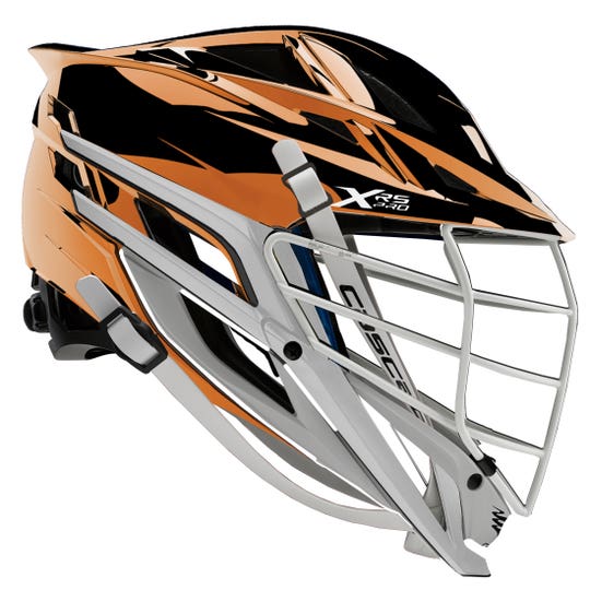 Cascade XRS Pro Creamsicle Custom Lacrosse Helmet (Orange Metallic Shell/White Pearl Facemask)
