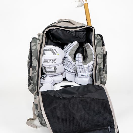 Overtime Grey Camo Adult Lacrosse Backpack Overtime Grey Camo Adult Lacrosse Backpack