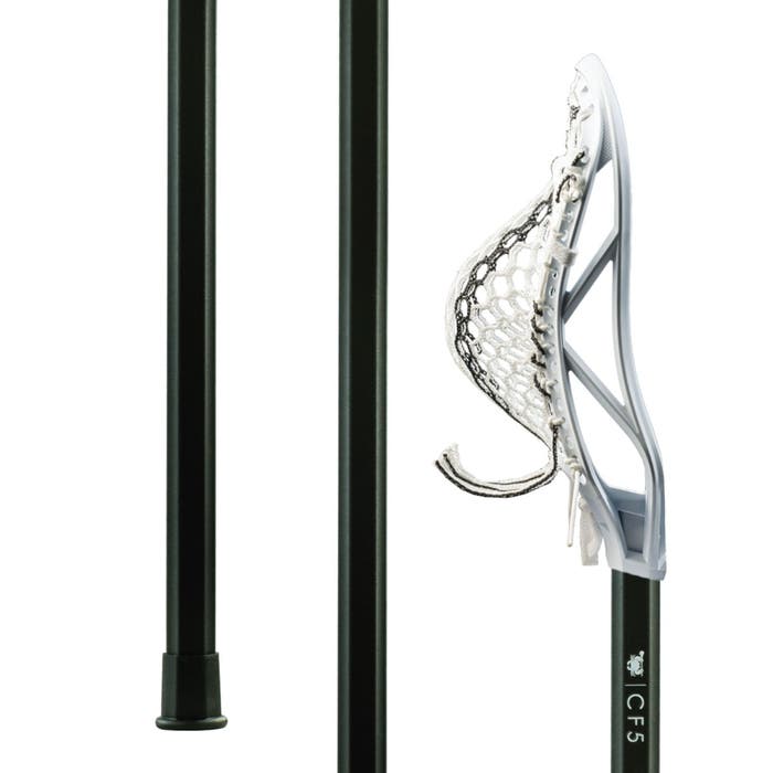 ECD Rebel CF5 complete lacrosse stick segmeneted zoomed in view of shaft and head