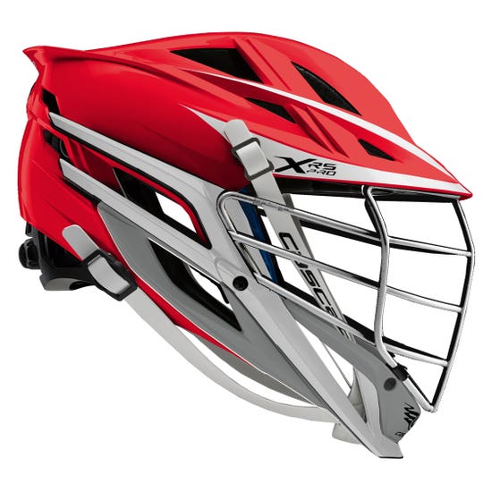 Cascade XRS Pro Red Ranger Lacrosse Helmet (Red Shell/Silver Mask)