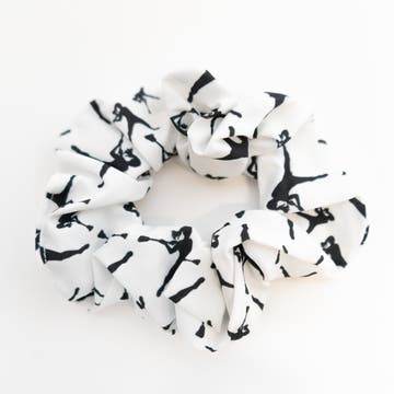black and white scrunchie