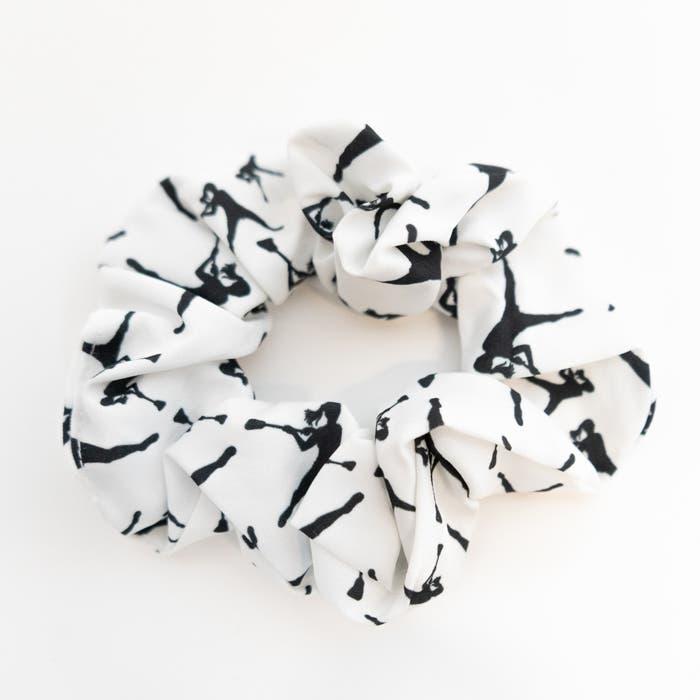 black and white scrunchie