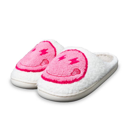 Lightning Smiley Face Lax Slippers
