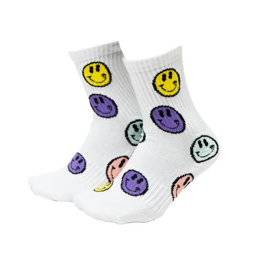 Smile crew socks