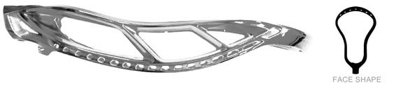Stallion 1K Chrome Dyed Lacrosse head silver chrome horizontal main view