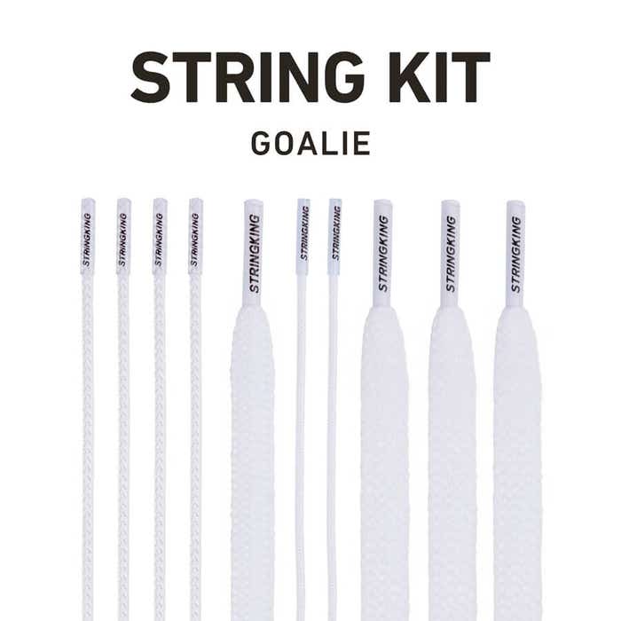 High Performance StringKing Grizzly Goalie String kit in White. Waterproof, Fast Break-in.