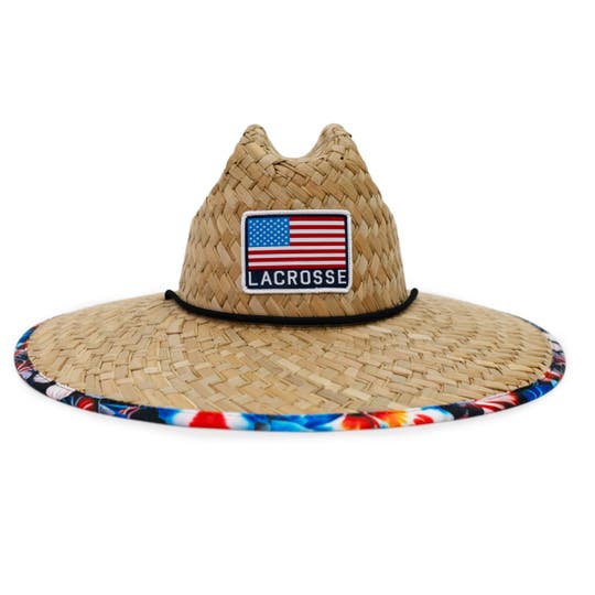 USA straw hat front view