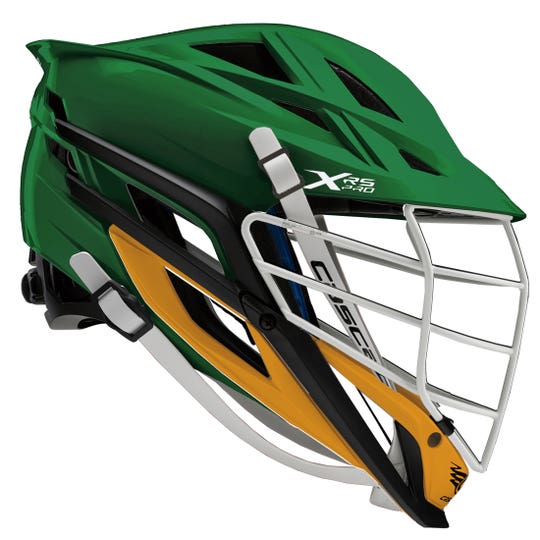 XRS Pro Irish Lacrosse Helmet (Forest Green Shell/Pearl Mask)