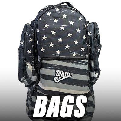 Various Lacrosse Bags including overtime bags and duffle bags