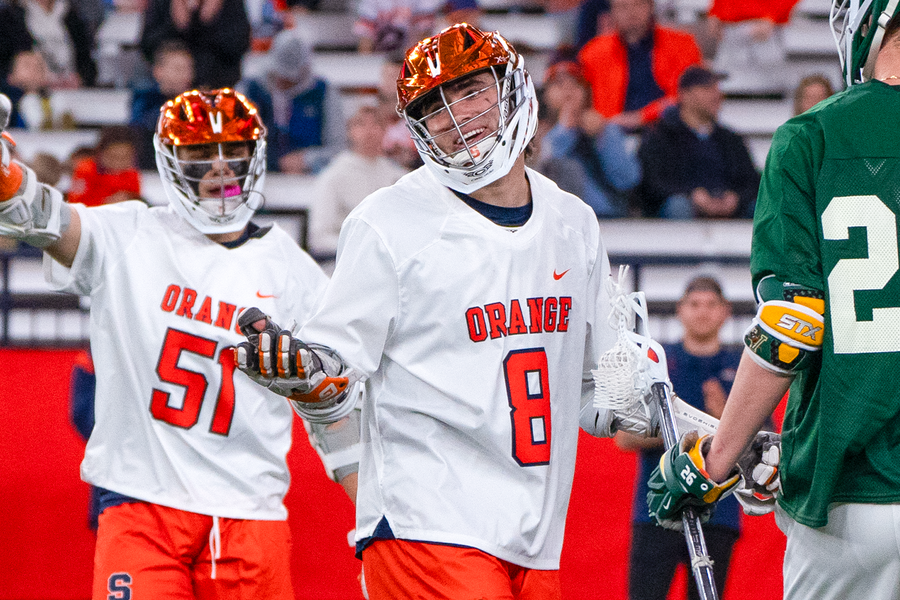 Syracuse cellying goal against Vermont