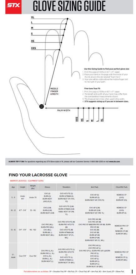 Gloves Size Chart